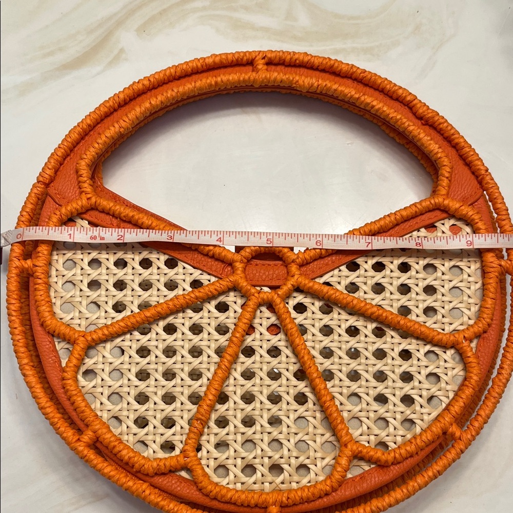 Tiki Tropical Hawaiian Pin-up Woven Orange Purse - Picture 5 of 6